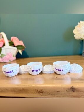 Golf Ball Shot Glass Set 3 Funny Happy Gilmore Vibes Party Bar